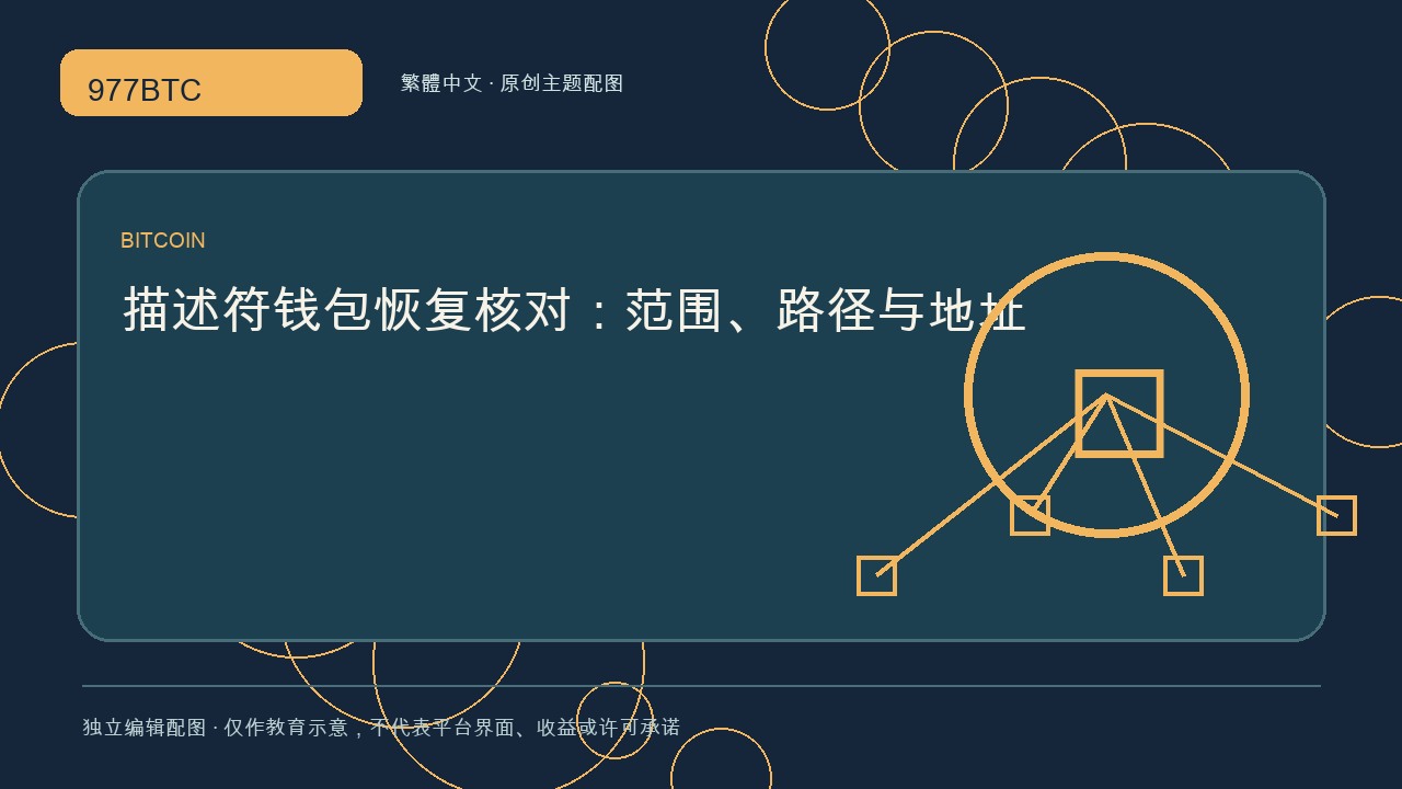描述符錢包恢復核對：範圍、路徑與地址; independent editorial visual