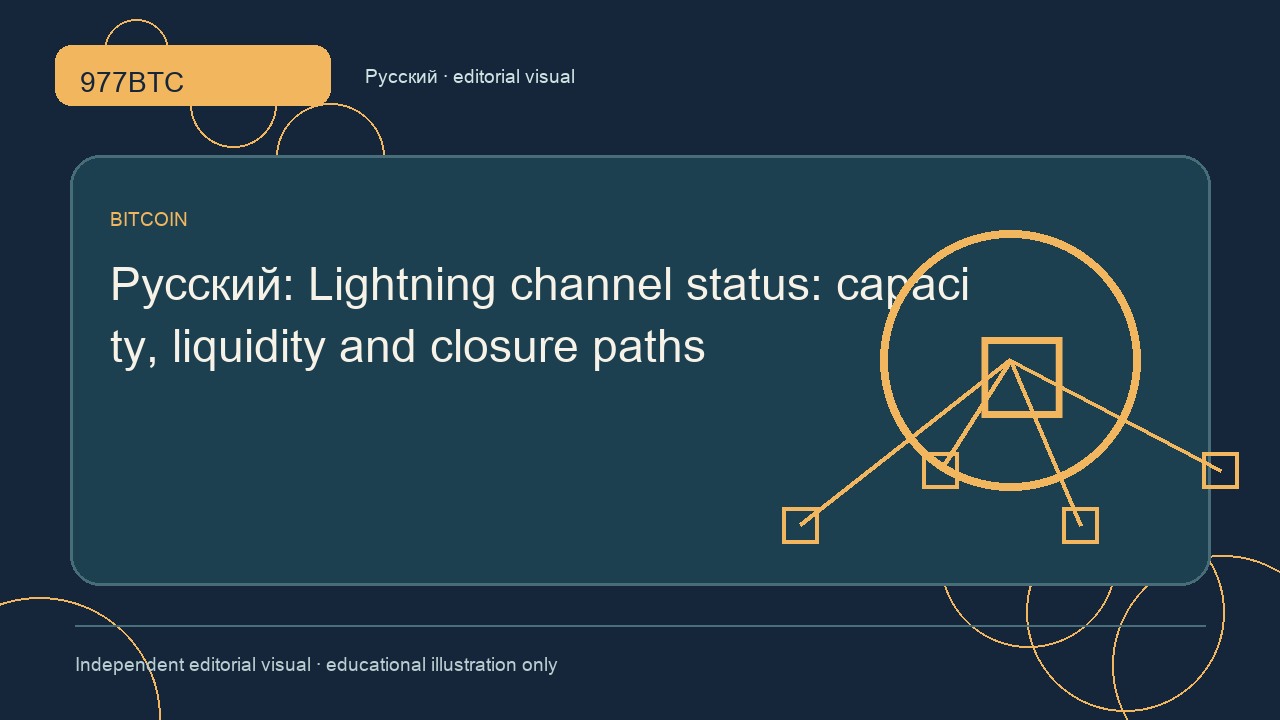 Каналы Lightning: ёмкость, ликвидность и закрытие