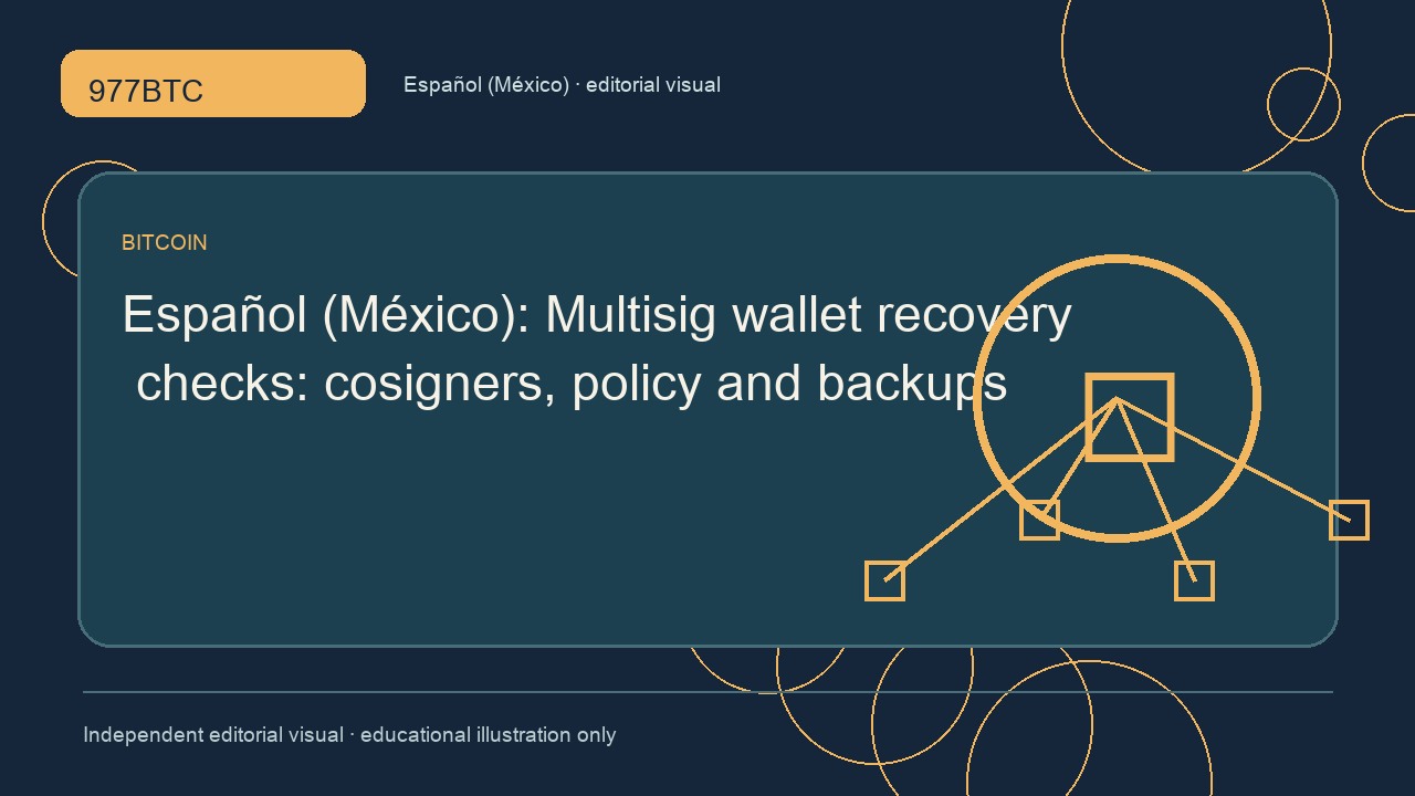 Recuperación de wallets multifirma: firmantes, políticas y copias