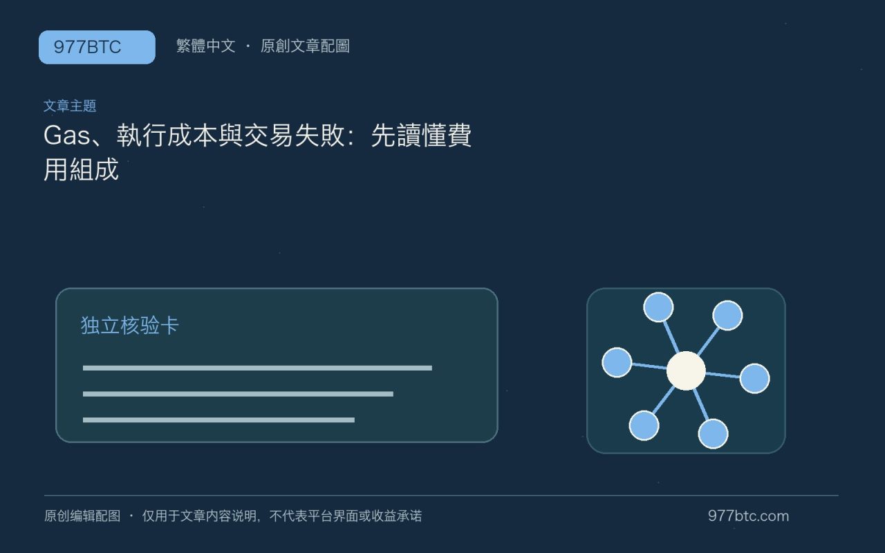 Gas、執行成本與交易失敗：先讀懂費用組成；本文獨立主題示意配圖