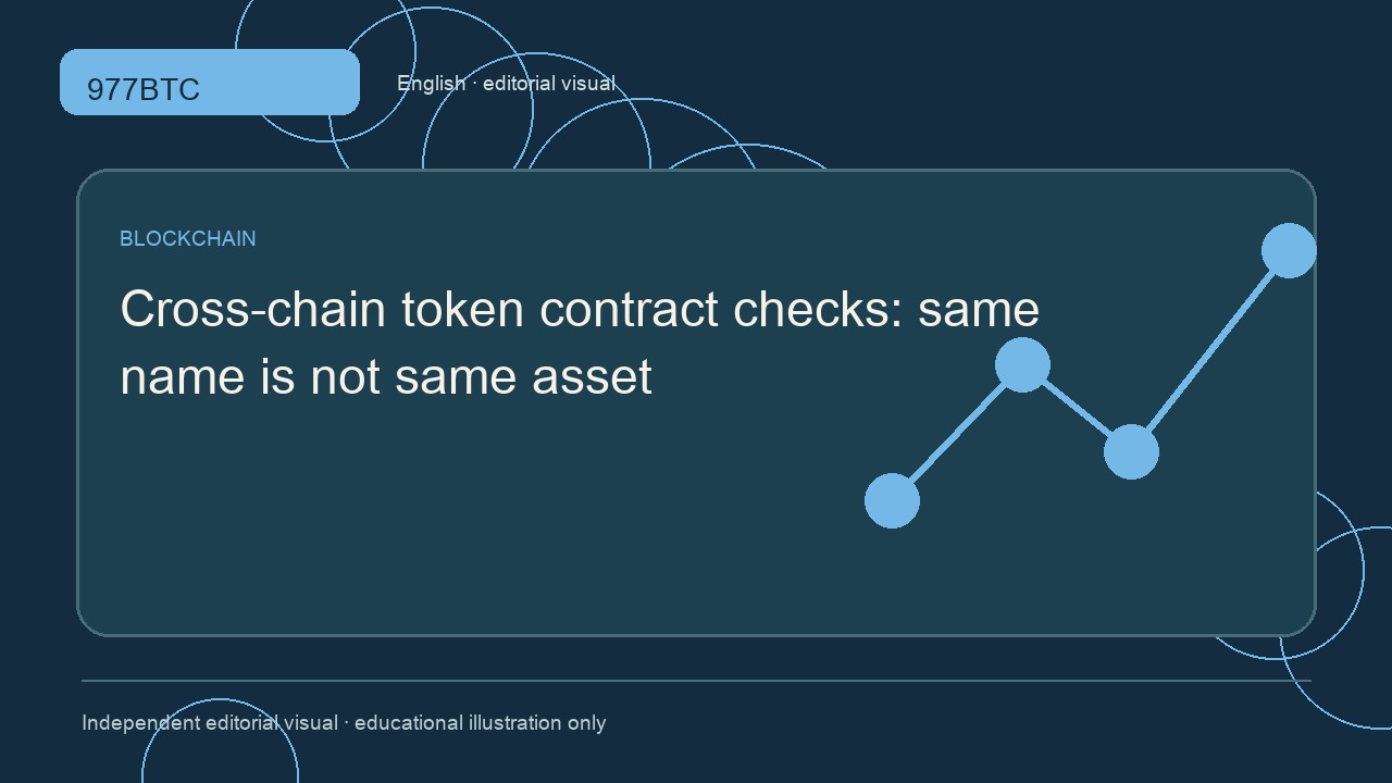 Cross-chain token contract checks: same name is not same asset; independent editorial visual