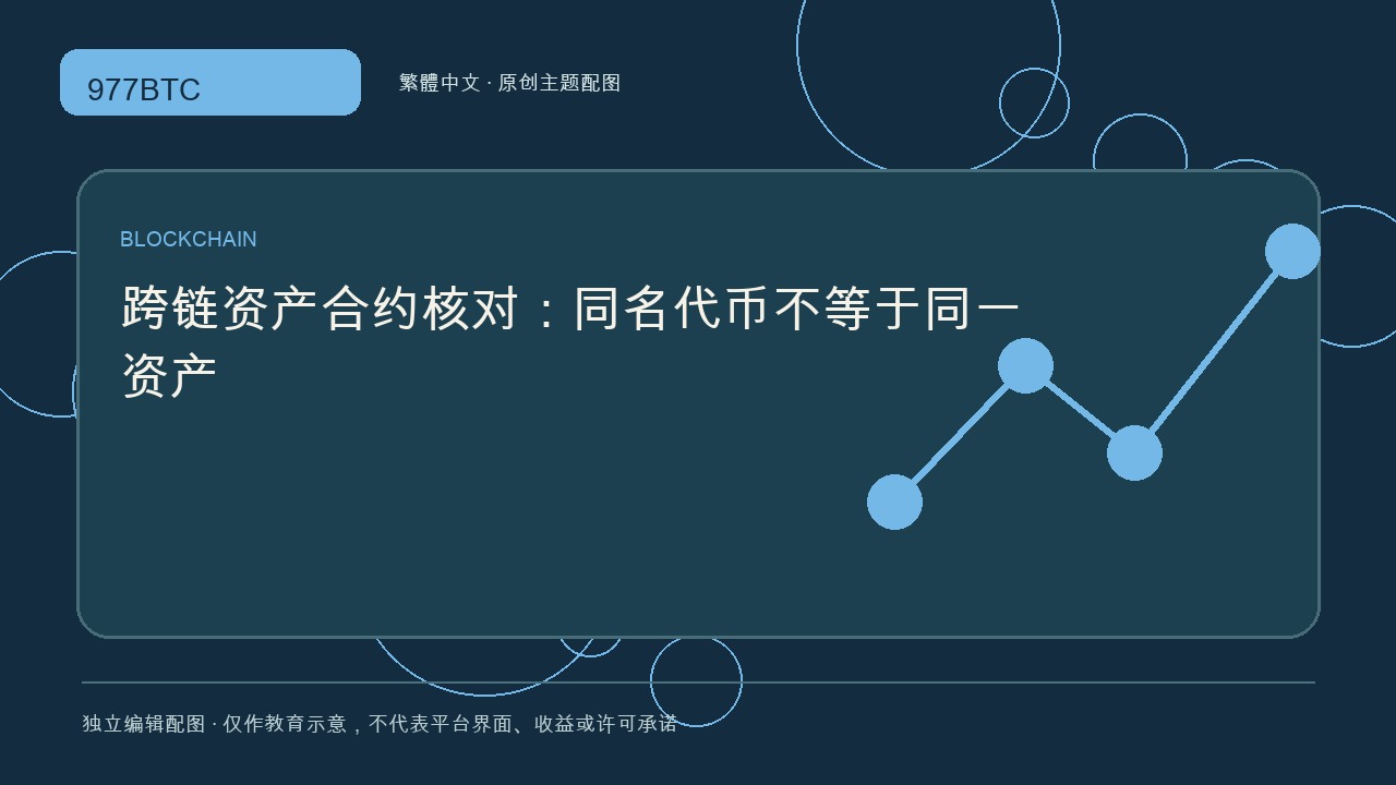 跨鏈資產合約核對：同名代幣不等於同一資產; independent editorial visual