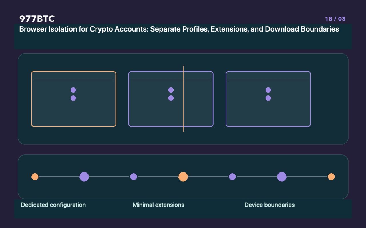 Browser Isolation for Crypto Accounts: Separate Profiles, Extensions, and Download Boundaries