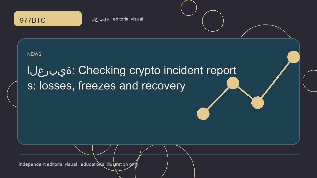 التحقق من تقارير حوادث الأصول الرقمية: الخسائر والتجميد والتعافي