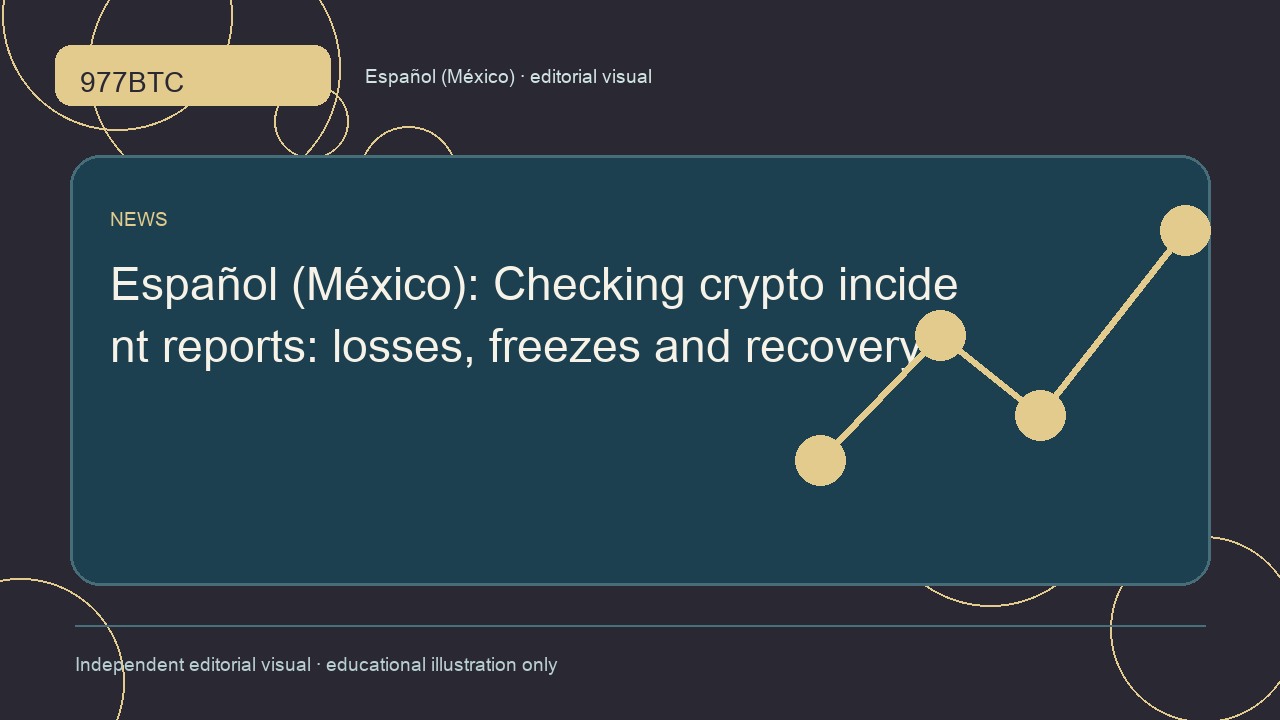 Cómo verificar informes de incidentes cripto: pérdidas, bloqueos y recuperación