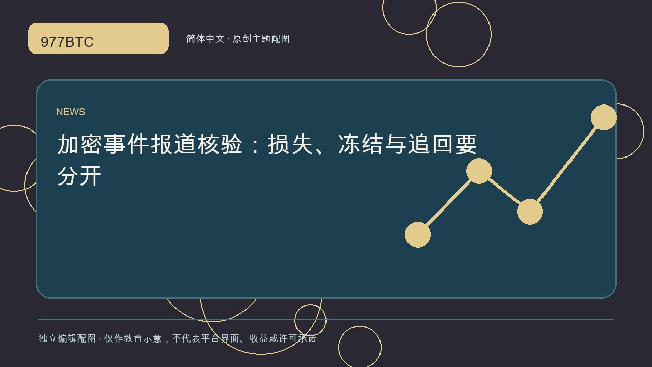 加密事件报道核验：损失、冻结与追回要分开; independent editorial visual