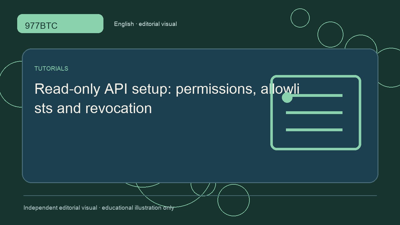 Read-only API setup: permissions, allowlists and revocation; independent editorial visual
