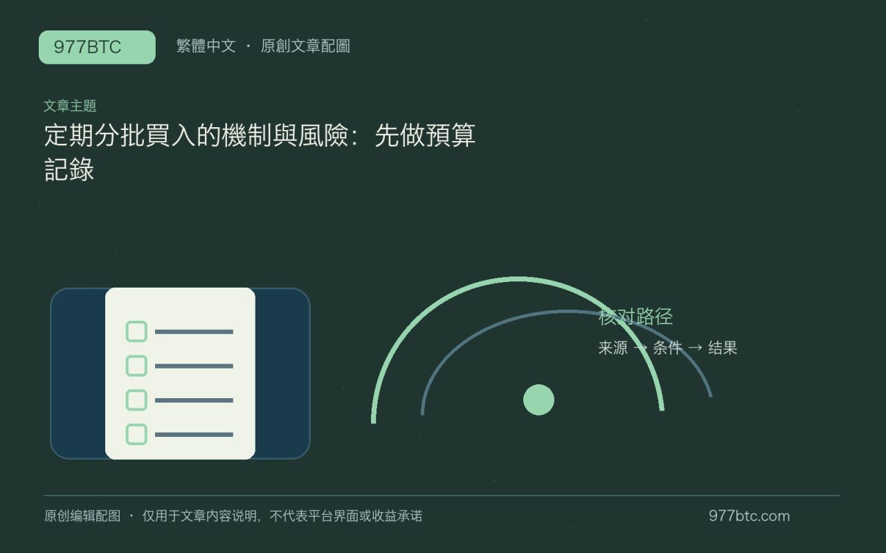 定期分批買入的機制與風險:先做預算記錄;本文獨立主題示意配圖