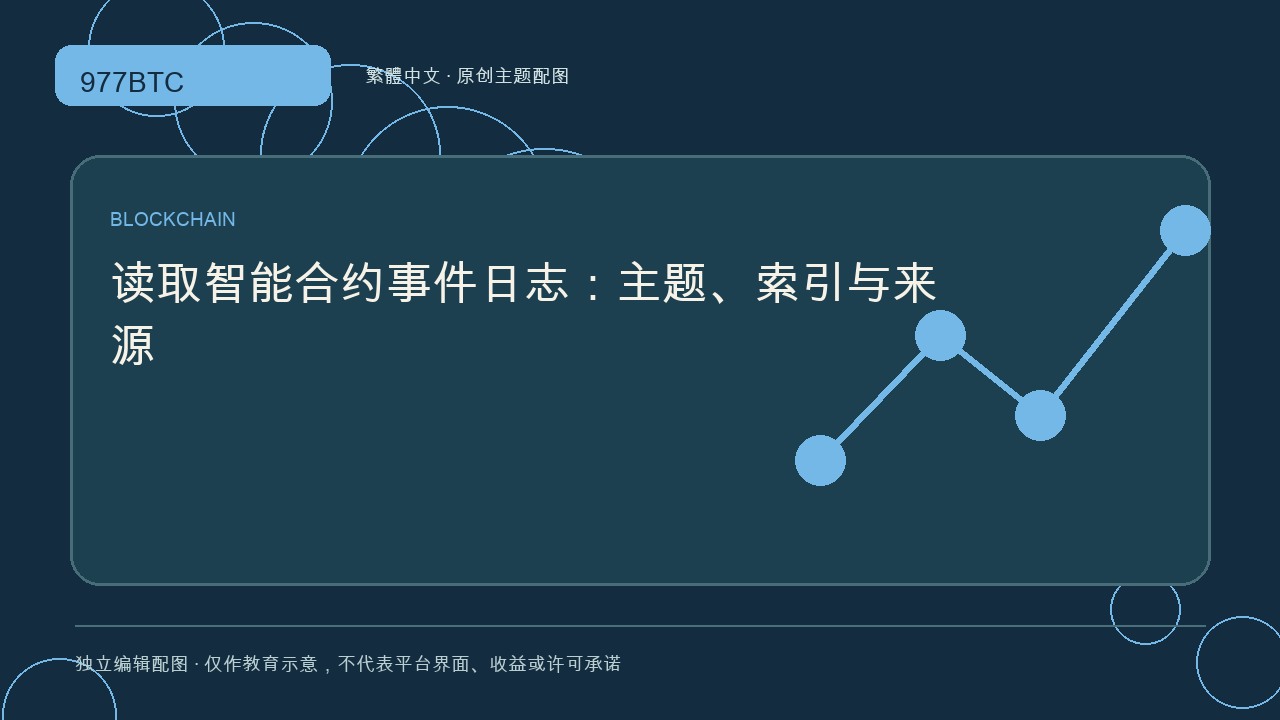 讀取智能合約事件日誌：主題、索引與來源; independent editorial visual