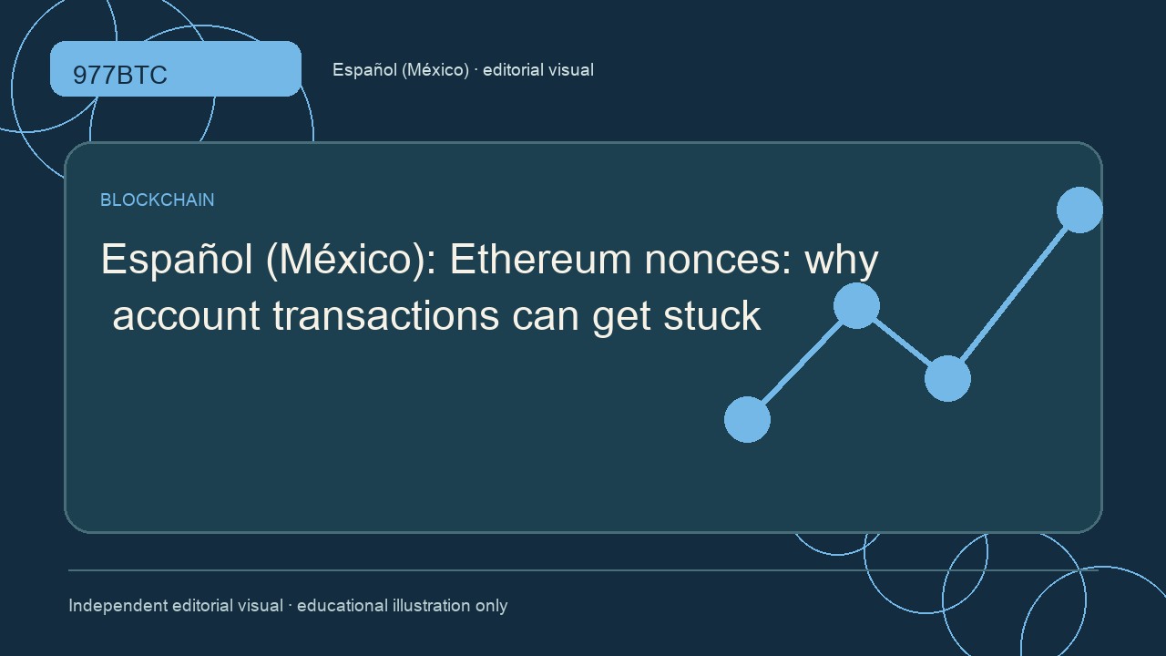 Nonces de Ethereum: por qué se pueden atascar las transacciones