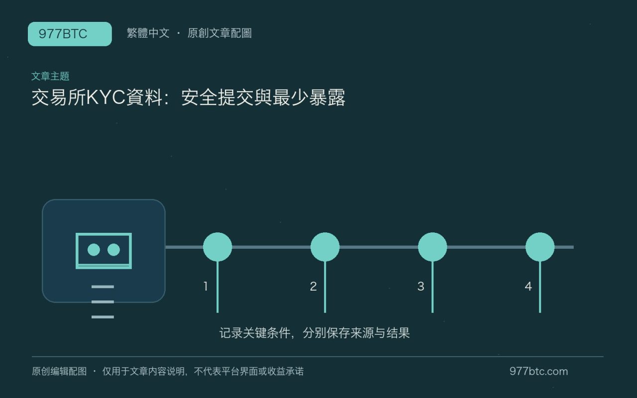 交易所KYC資料：安全提交與最少暴露；本文獨立主題示意配圖