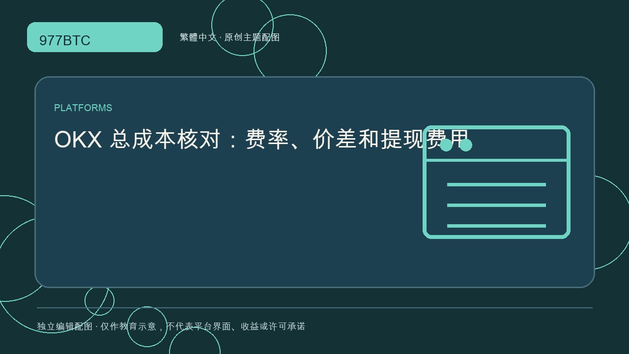 OKX 總成本核對：費率、價差和提現費用; independent editorial visual