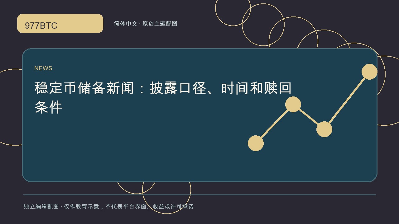 稳定币储备新闻：披露口径、时间和赎回条件; independent editorial visual