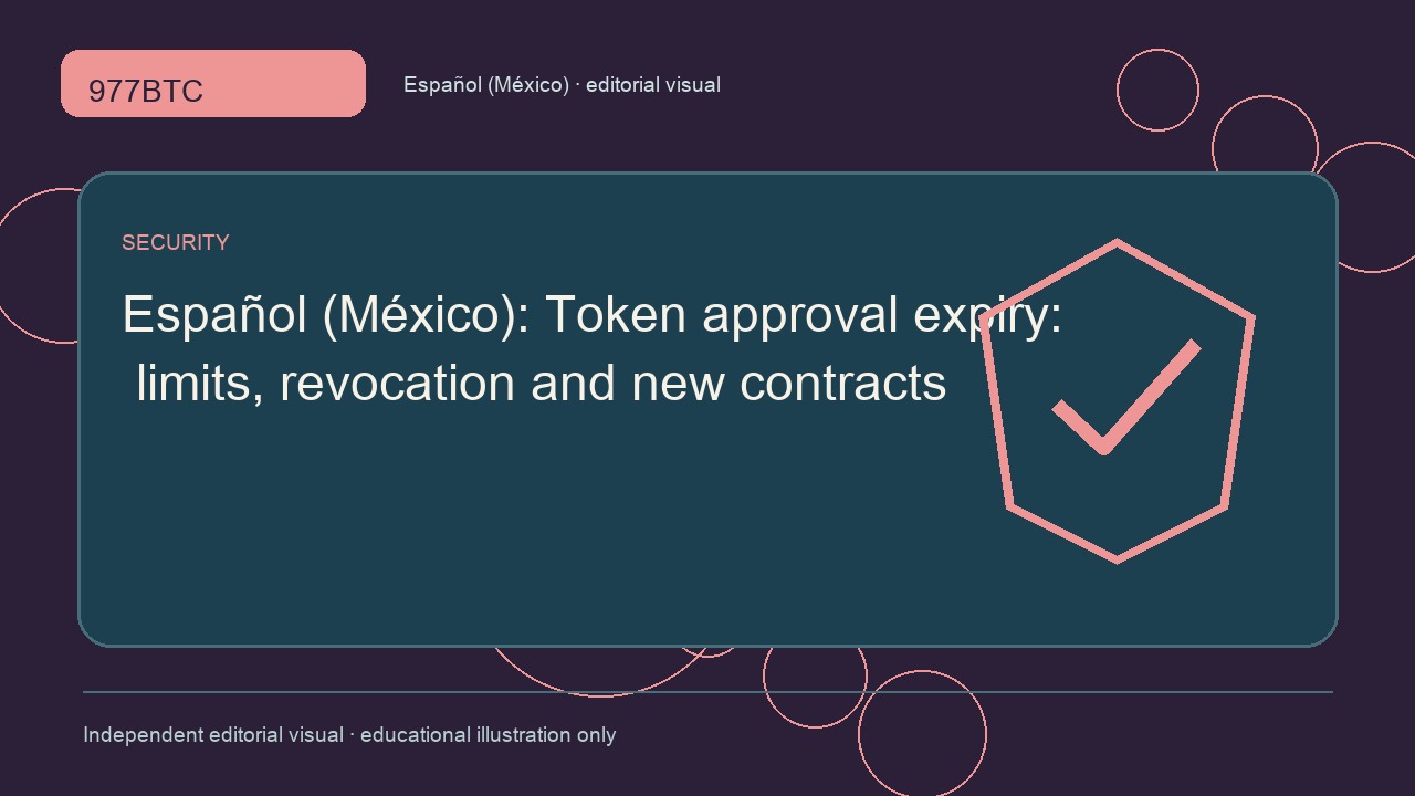 Caducidad de aprobaciones de tokens: límites, revocación y contratos nuevos