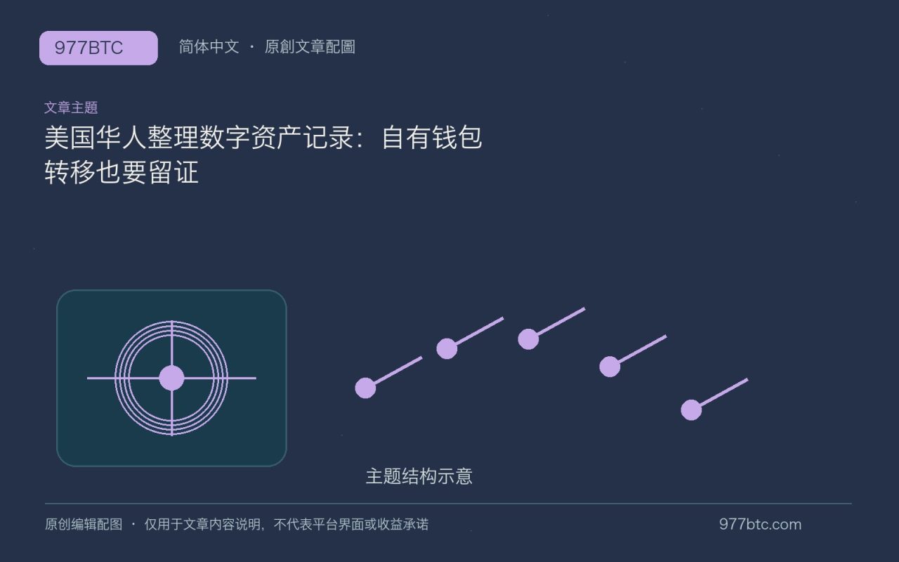 美国华人整理数字资产记录：自有钱包转移也要留证；本文独立主题示意配图
