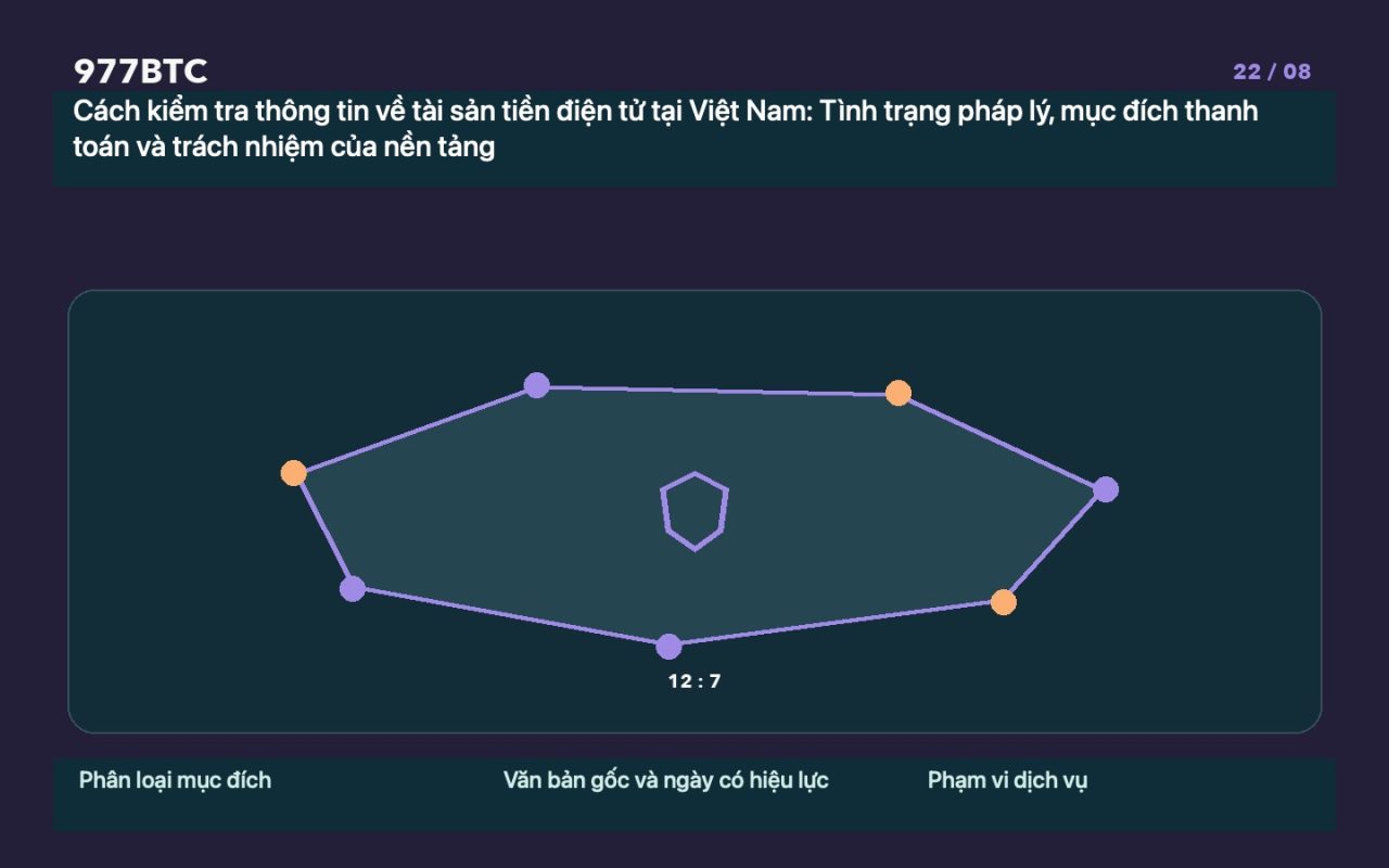 Cách kiểm tra thông tin về tài sản tiền điện tử tại Việt Nam: Tình trạng pháp lý, mục đích thanh toán và trách nhiệm của nền tảng